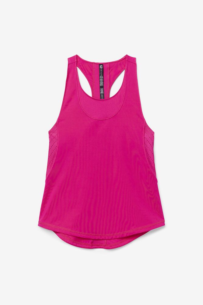 Fila Tielko Damske Uplift Textured Racerback Ruzove - AUTHD9758